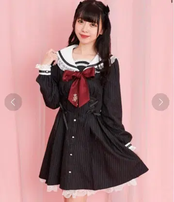 시크릿 허니 레이스업 세일러 원피스