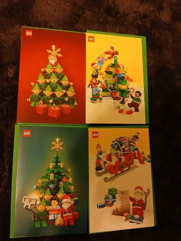 LEGO 크리스마스 카드 4장 세트