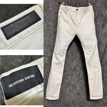 DIET BUTCHER SLIM SKIN 화이트 스키니 데님 일본제