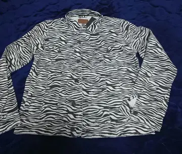 제브라 패턴 자켓 화이트 블랙