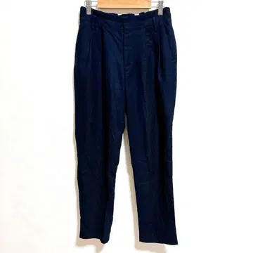 올리브 데 올리브 팬츠 네이비 M 뒷면 허리밴딩 테이퍼드 하의