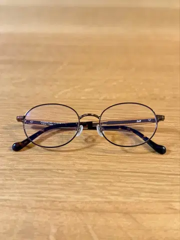 Zoff 오벌 안경 패션 안경 도수 없음 브라운