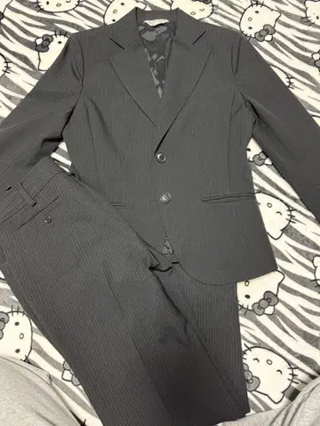 블랙 스트라이프 팬츠 여성용 수트 11호