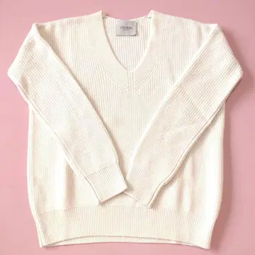 VONDEL 울 V넥 스웨터 화이트