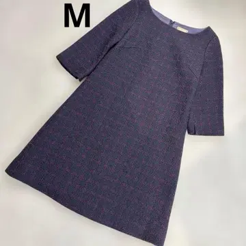 시빌라 울 100% 체크 무늬 원피스 M 사이즈 일본제 새상품급