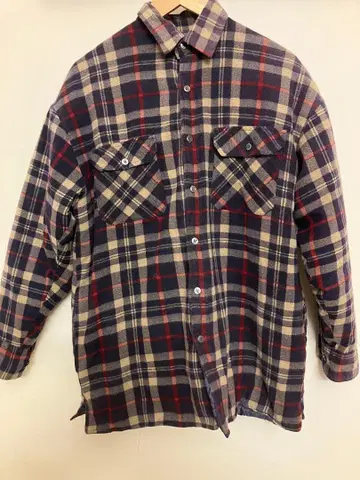 PREMIER INTERNATIONAL 체크 무늬 충전솜 긴팔 셔츠