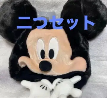 팬캡 미키마우스 귀도리 모자 두 개 세트