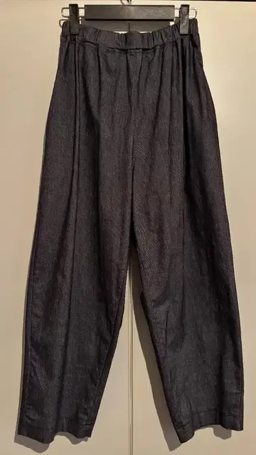 quadro 쿠오드로 코튼 린넨 데님 슬로우 팬츠