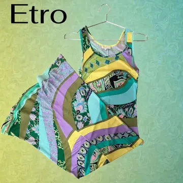 ETRO 에트로 슬리브리스 롱 원피스 빈티지