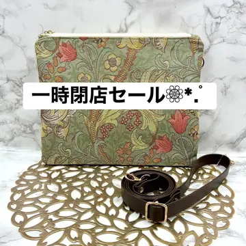 1점 한정판 [ 윌리엄 모리스 골든 릴리 ] 포켓 많은 트윈 숄더백