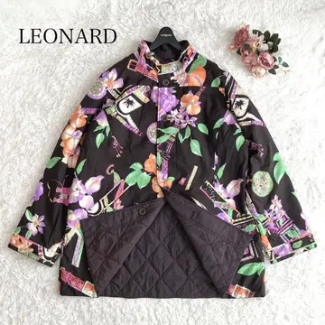 빅 사이즈 레오나르 퀼팅 코트 리버서블 트리밍 꽃 44