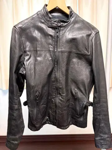 싱글 라이더 자켓 (블랙 가죽)