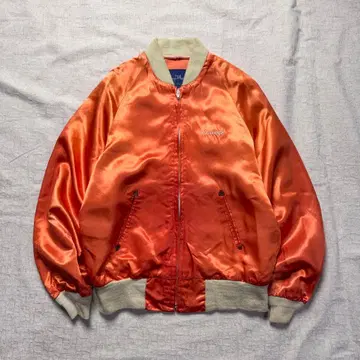 70s vintage 새틴 라이트 바시티 자켓