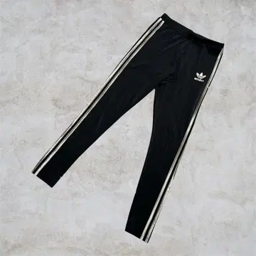 아디다스 블랙 x 금 사이드 라인 레깅스 구형 택 L