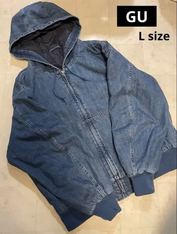 새상품급 GU 데님 자켓 후드 부착 L size
