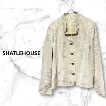 샤틀 하우스 17호 자켓 실버 골드 아이보리 장식 버튼