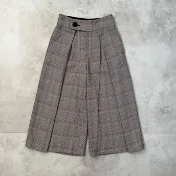 ADORE 아도어 체크 무늬 와이드 팬츠 36