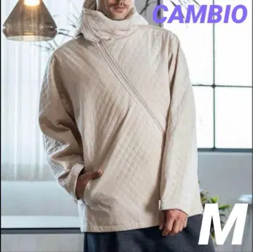 캄비오 VelvetQuilted 집업 후드티 M 에크루