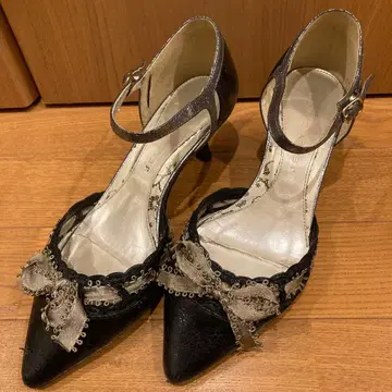 블랙 스틸레토 펌프스 관혼상제