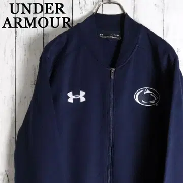 언더아머 등 빅 로고 칼리지 트랙 자켓 저지