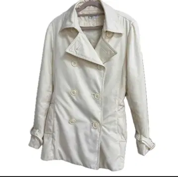 피코트 아이보리 하프 코트 미디엄 M 사이즈 이너 탈부착 가능