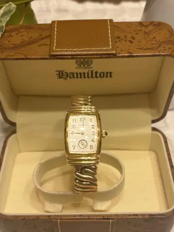 해밀턴 손목시계 직사각형 골드 아르데코 정크 현 상태품