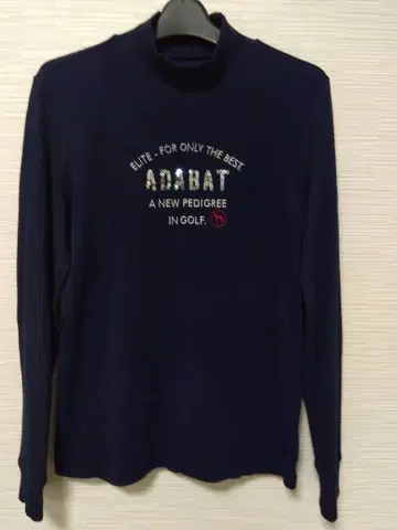 ADABAT 네이비 긴팔 하이넥 스웨터