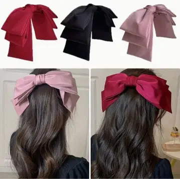 리본 헤어 액세서리 3색 세트