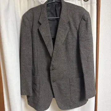 헤밍웨이 체크 무늬 테일러드 자켓