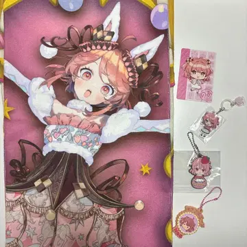 노아 컬러풀피치 묶음 판매 굿즈 카라피치 타월 키링 카드