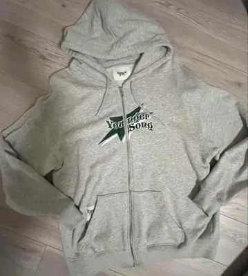 Younger Song 그레이 풀 집업 후드티