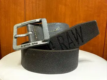 지스타 로우 블랙 가죽 벨트