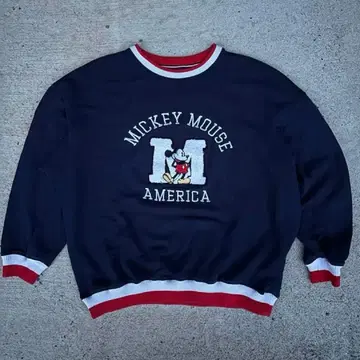 vintage Disney 맨투맨 네이비