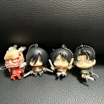 진격의 거인 치비 캐릭터 마스코트 키링 4종