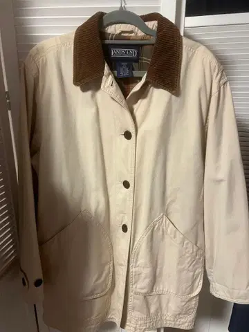 90s 랜즈 엔드 베이지 헌팅 자켓