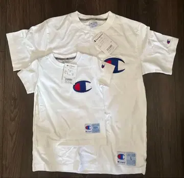 Champion 화이트 T셔츠 L/S 세트