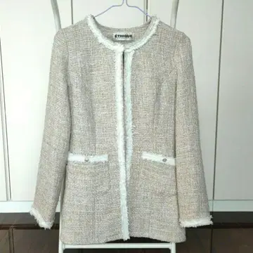 ETHIQUE 에 노카라 트위드 자켓 베이지