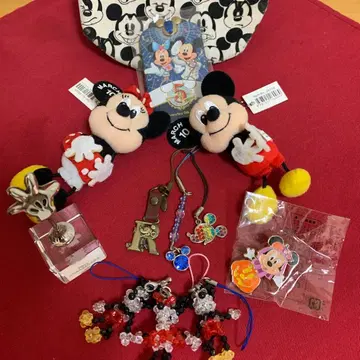 미키 컬렉션 세트 체인 포함 마스코트, 가마구치 파우치, 비즈 스트랩