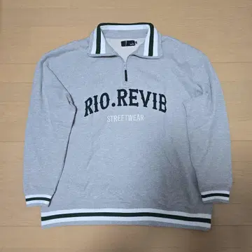 하프 지퍼 맨투맨 그레이 한국 스트릿