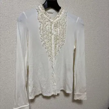 AMACA 타카시마야 프릴 디자인 긴팔 셔츠 38 초특가