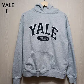 YALE 후드티 L 그레이 자수 로고 한국 브랜드
