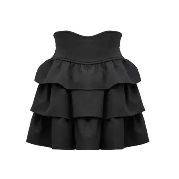 미셸 마카롱 프릴 슬림 레그 스커트