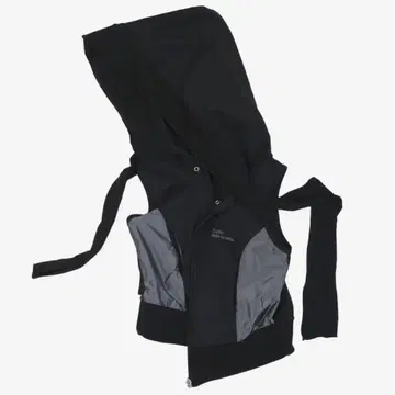 ojos 오호스 머플러 복서 후디 집업 블랙