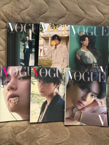 BTS V 보그 6권 세트 2022년 10월호 포스터 포함