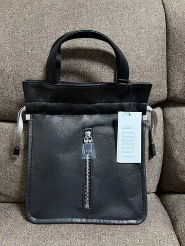 anitary 가죽 토트백 블랙
