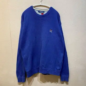TOMMY HILFIGER 니트 스웨터 자수 로고 XL 사이즈