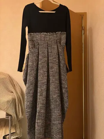 Acka. docking tweed cocoon one-piece