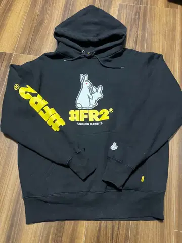 FR2 블랙 후드티 L