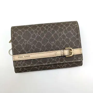새상품급 NINA RICCI 컬러누보 접이식 지갑 브라운 브론즈