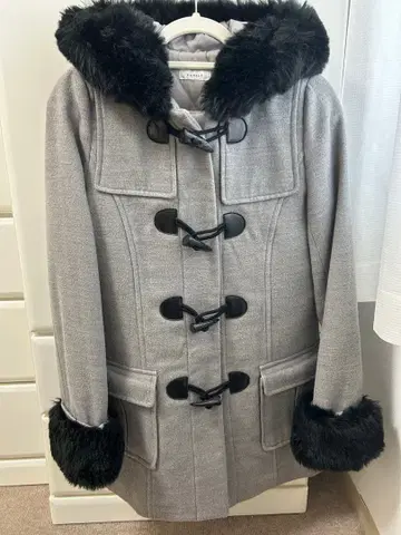 EGOIST 그레이 퍼 더플 코트